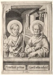De Twaalf Apostelen: Sint Simon (?) en Sint Matteüs