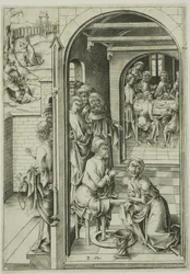 Christus wast de voeten van de apostelen