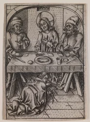 Maria Magdalena wast de voeten van Christus
