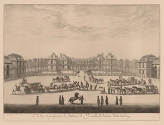 Vue et perspective du Château de Versailles, de dedans l