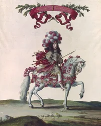 Philippe I (1640-1701) Hertog van Orléans als de koning van Perzië, onderdeel van de Carousel gegeven door Lodewijk XIV (1638-1715) voor de Tuilerieën, 5 juni 1662