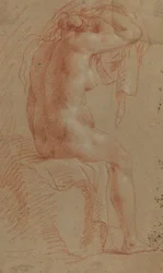 Naakte vrouwelijke figuur (verso)