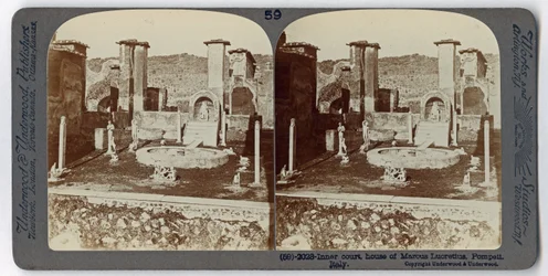 Het huis van Marcus Lucretius, Pompeii, uit The Underwood Travel Library, 1895