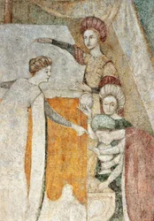 Bicocca degli Arcimboldi: 15e-eeuwse fresco, detail