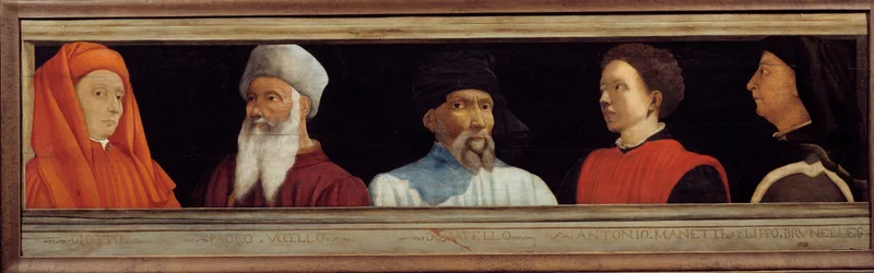 Cassone met 5 portretten van de Meester van de Florentijnse Renaissance