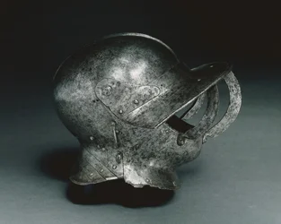 Gesloten burgonethelm, begin 1500