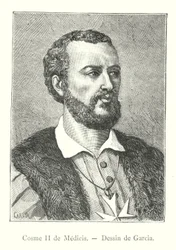 Cosme II de Medicis, Tekening van Garcia