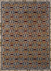 Detail van geometrische motieven op Louis XVI stijl tafel