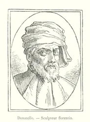 Donatello, Florentijnse Beeldhouwer (gravure)