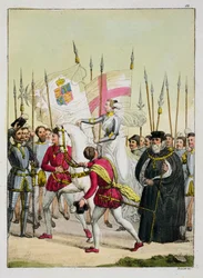 Elizabeth I, plaat 12 uit De geschiedenis van de naties