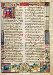 Frontispice, uit een Mariegola van de lekenbroederschap van St. Rocco en St. Nicholas