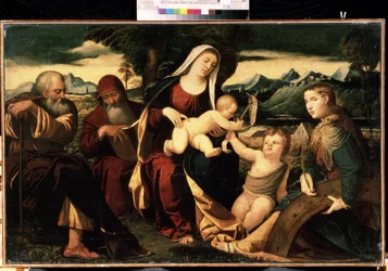 De Heilige Familie met Johannes de Doper
