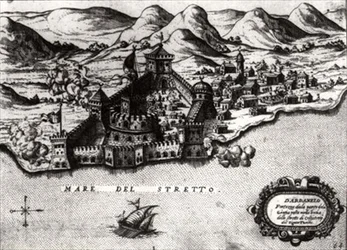 Kaart van de Dardanellen, een Venetiaanse verovering en bolwerk tegen de Turken