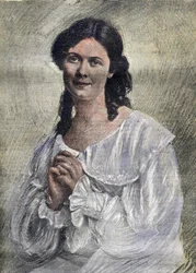 Miss Duncan (Isadora), Amerikaanse danseres van Ierse afkomst (1877 - 1927) - in "La Tribuna illustrata".