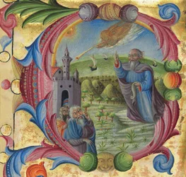 Mozes predikt tot de Israëlieten, Siena, 2e helft 15e eeuw