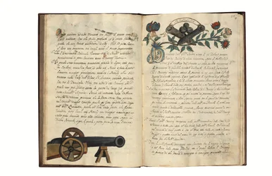 Over de vervaardiging van geweren voor de Republiek Venetië door Carlo Camozzi di Bergamo (fl.1712), in het Italiaans en Latijn, geïllustreerd manuscript op papier, Venetië, eerste helft 18e eeuw