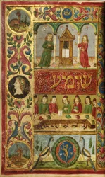 Pagina uit een Machzor, Toscane, waarschijnlijk Florence