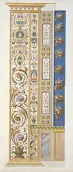 Paneel van de Raphael Loggia in het Vaticaan, uit Delle Loggie di Rafaele nel Vaticano, gegraveerd door Giovanni Ottaviani (ca.1735-1808), gepubliceerd ca. 1772-77