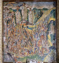 Paneel met mozaïek, middenschip, Basiliek van Santa Maria Maggiore, Rome, Italië, 5e eeuw