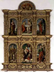 Polyptiek met de Madonna en Kind met heiligen