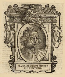 Portret van Francesco Granacci, Italiaanse schilder van de Renaissance uit Florence