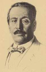 Portret van Giacomo Puccini (litho)
