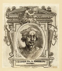 Portret van Vincenzo Tamagni, Italiaanse schilder van de Renaissance