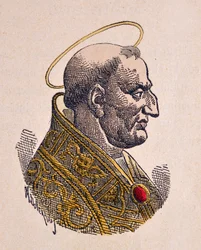 Portret van paus Gregorius de Grote (590-604)