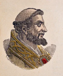 Portret van Paus Pelagius I (556-561)