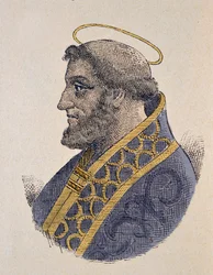 Portret van Paus Sergius I (687-701)