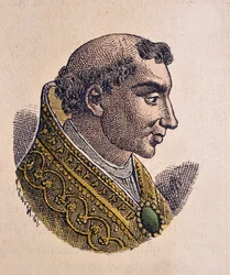 Portret van paus Theodorus II (897)