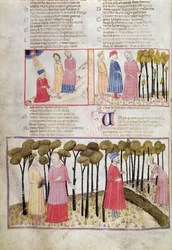 Virgil neemt afscheid en het Goddelijke Woud, uit De Goddelijke Komedie van Dante Alighieri