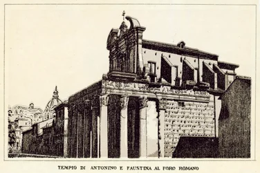 Rome: Tempel van Antoninus en Faustina op het Forum Romanum