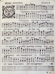 Bladmuziek voor Concerto 5 in Canzoni alla francese door Adriano Banchieri