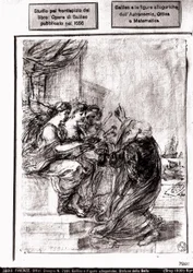 Studie voor de titelpagina van Galileos Verzamelde Werken, 1656