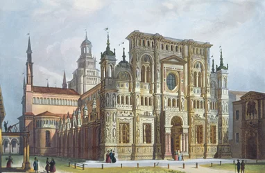 Het Kartuizerklooster nabij de Pavia uit Zichten op Milaan en zijn omgeving