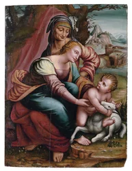 De Madonna en Kind met Sint Anna, Noord-Italiaans