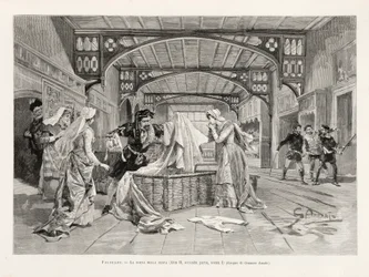 De scène van de mand (Act II, Deel Twee, Scène I) van Giuseppe Verdi