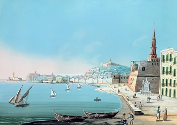 Uitzicht op Napels vanaf de Carmine, c.1845