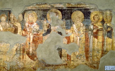 Maagd Maria en Paus Adrianus I