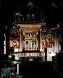 Uitzicht op het orgel (1559-1602) gemaakt door Giuseppe Meda, Ambrogio Giovanni Figino en Camillo Procaccini