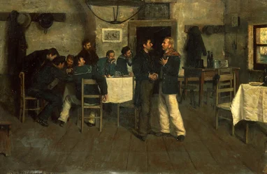 Ontmoeting tussen Giuseppe Garibaldi en Giovanni Battista Cuneo in Taganrog, aan de Zwarte Zee