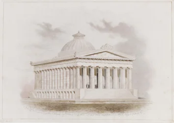 U. S. Douanehuis, New York perspectief, 1834