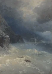 De storm bij Kaap Aya