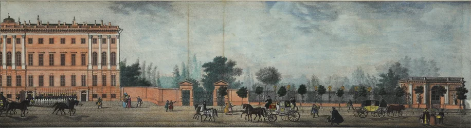 Het Anichkov Paleis. Uit het panorama van de Nevsky Prospekt