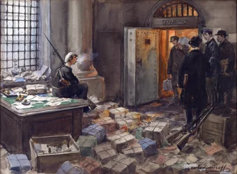 Obligaties in beslag genomen in de Wawelberg Bank in Petrograd door Vladimirov, Ivan Alexeyevich (1869-1947)