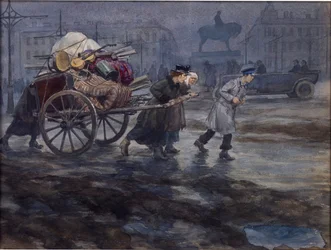 Overblijfselen van een rijk huis door Vladimirov, Ivan Alexeyevich (1869-1947)
