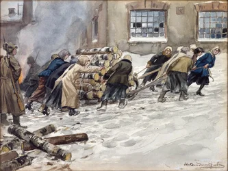 Vordering van brandhout door Vladimirov, Ivan Alexeyevich (1869-1947)