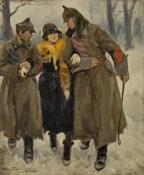 Soldaten met prostituee