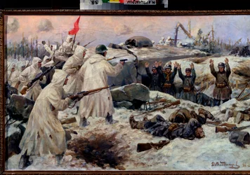 De overgave van de Finse soldaten in 1940